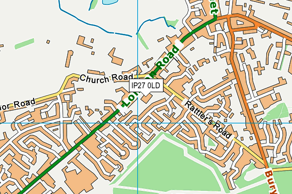 IP27 0LD map - OS VectorMap District (Ordnance Survey)