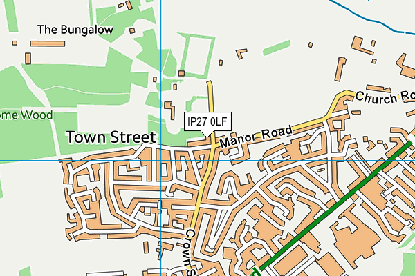 IP27 0LF map - OS VectorMap District (Ordnance Survey)