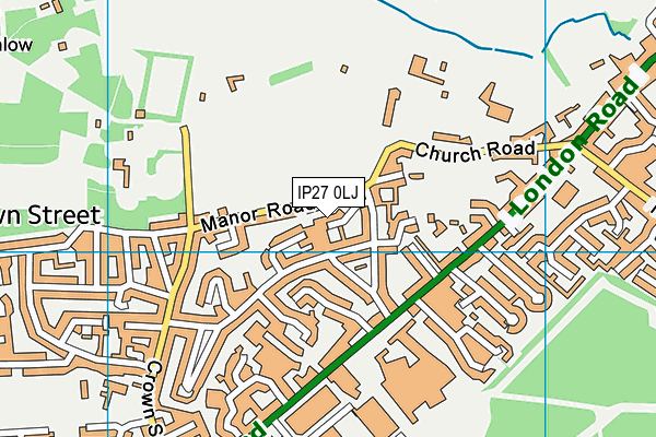 IP27 0LJ map - OS VectorMap District (Ordnance Survey)