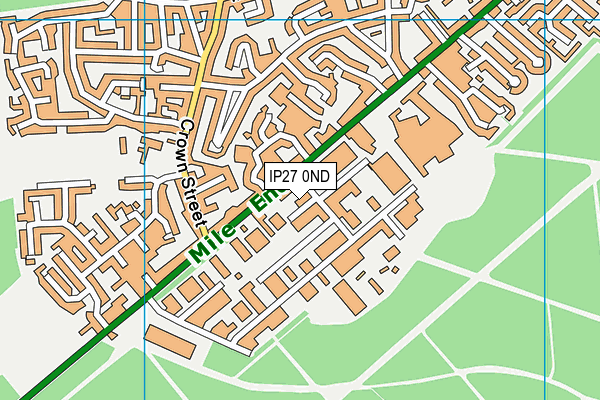 IP27 0ND map - OS VectorMap District (Ordnance Survey)