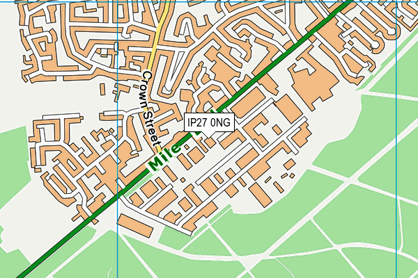 IP27 0NG map - OS VectorMap District (Ordnance Survey)