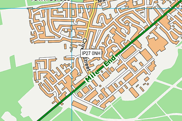 IP27 0NH map - OS VectorMap District (Ordnance Survey)