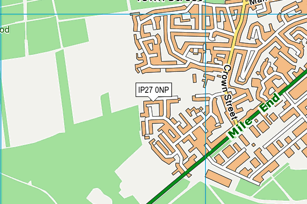 IP27 0NP map - OS VectorMap District (Ordnance Survey)