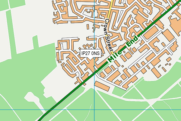 IP27 0NS map - OS VectorMap District (Ordnance Survey)