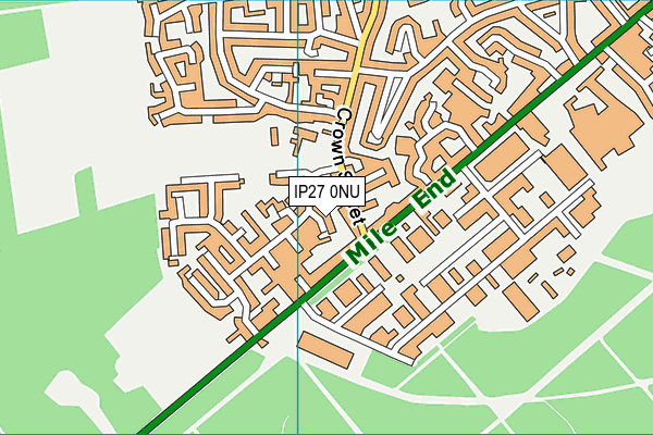 IP27 0NU map - OS VectorMap District (Ordnance Survey)