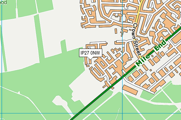 IP27 0NW map - OS VectorMap District (Ordnance Survey)