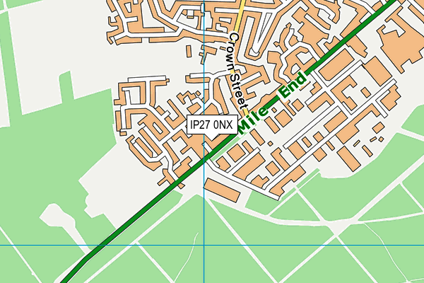 IP27 0NX map - OS VectorMap District (Ordnance Survey)