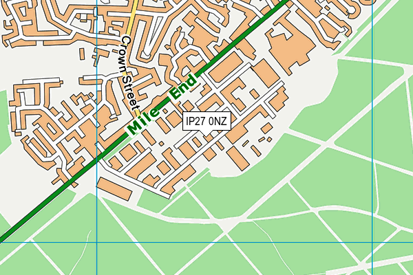 IP27 0NZ map - OS VectorMap District (Ordnance Survey)
