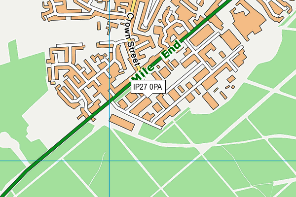 IP27 0PA map - OS VectorMap District (Ordnance Survey)