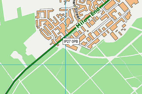 IP27 0PB map - OS VectorMap District (Ordnance Survey)