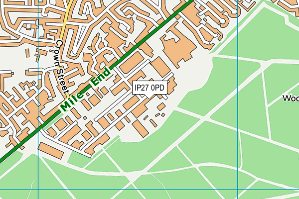 IP27 0PD map - OS VectorMap District (Ordnance Survey)