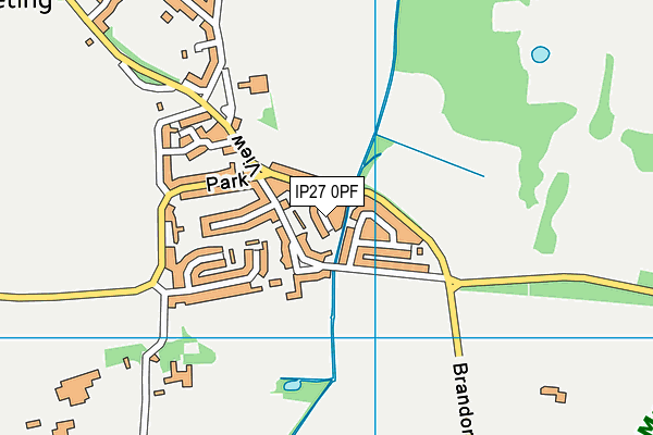 IP27 0PF map - OS VectorMap District (Ordnance Survey)