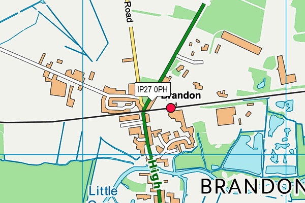 IP27 0PH map - OS VectorMap District (Ordnance Survey)