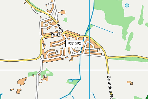 IP27 0PX map - OS VectorMap District (Ordnance Survey)