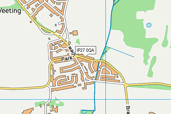 IP27 0QA map - OS VectorMap District (Ordnance Survey)
