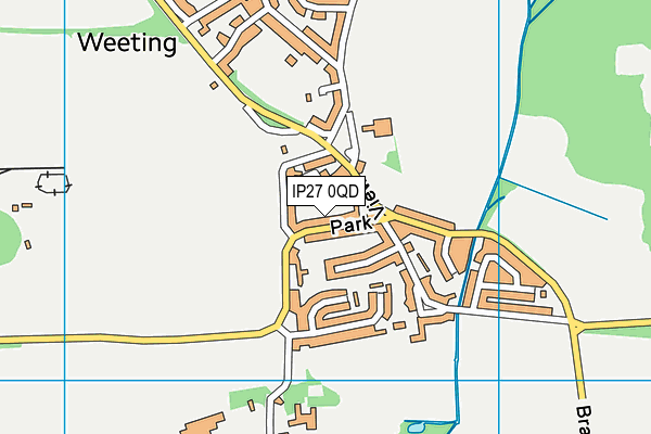 IP27 0QD map - OS VectorMap District (Ordnance Survey)