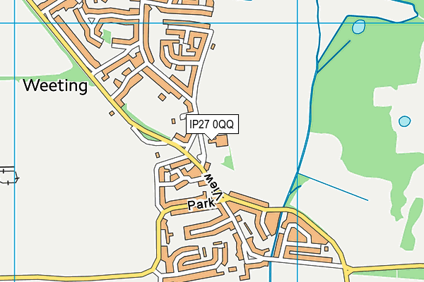 Weeting Church of England Primary School map (IP27 0QQ) - OS VectorMap District (Ordnance Survey)