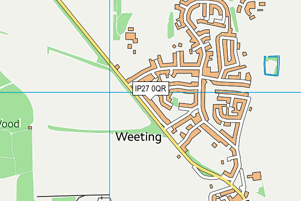 IP27 0QR map - OS VectorMap District (Ordnance Survey)