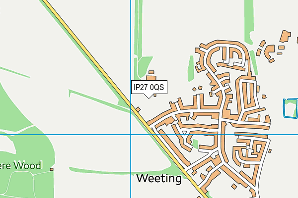 IP27 0QS map - OS VectorMap District (Ordnance Survey)