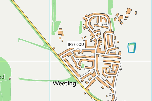 IP27 0QU map - OS VectorMap District (Ordnance Survey)