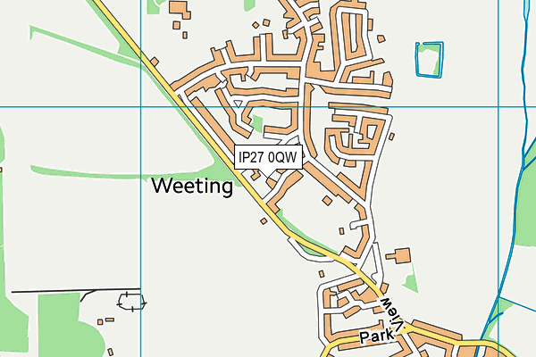 IP27 0QW map - OS VectorMap District (Ordnance Survey)