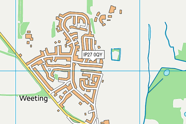 IP27 0QY map - OS VectorMap District (Ordnance Survey)