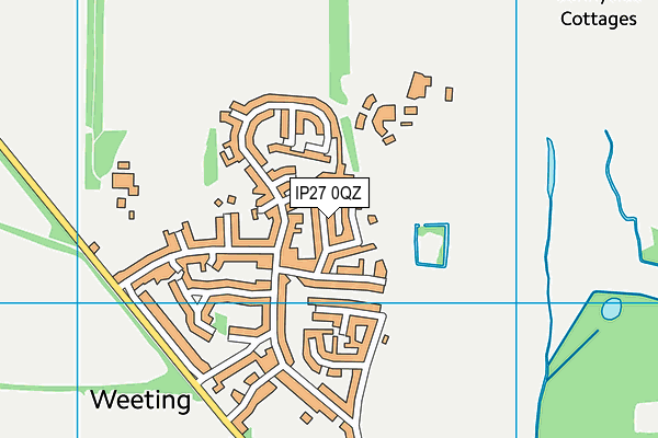 IP27 0QZ map - OS VectorMap District (Ordnance Survey)