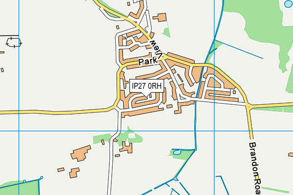 IP27 0RH map - OS VectorMap District (Ordnance Survey)
