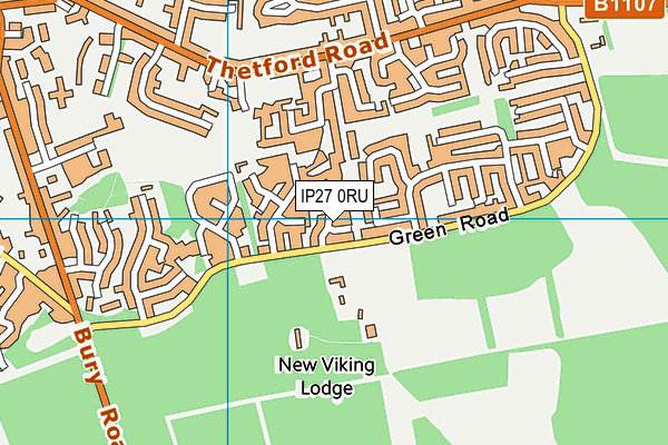 IP27 0RU map - OS VectorMap District (Ordnance Survey)