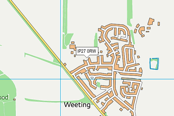 IP27 0RW map - OS VectorMap District (Ordnance Survey)