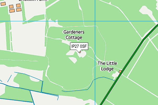 IP27 0SF map - OS VectorMap District (Ordnance Survey)