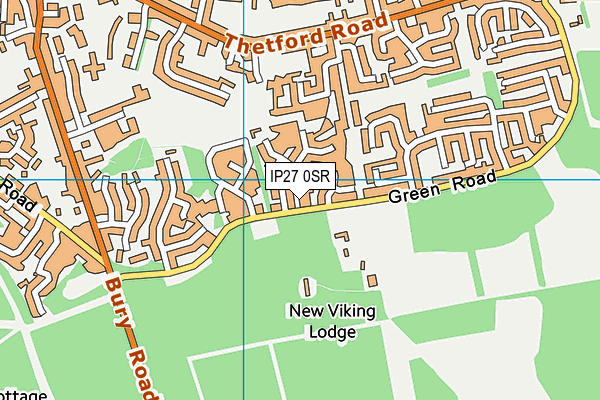 IP27 0SR map - OS VectorMap District (Ordnance Survey)