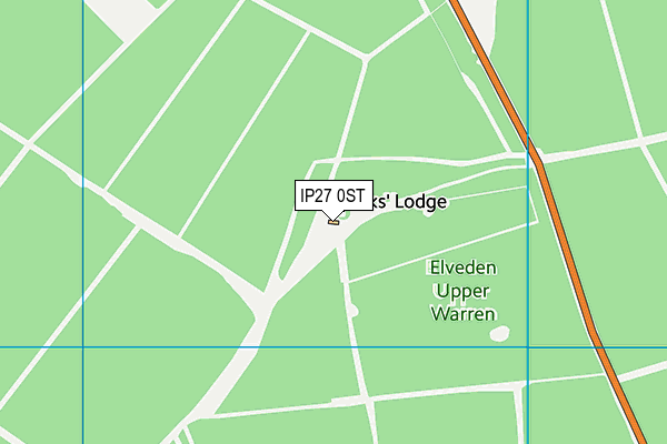 IP27 0ST map - OS VectorMap District (Ordnance Survey)