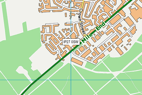 IP27 0SW map - OS VectorMap District (Ordnance Survey)