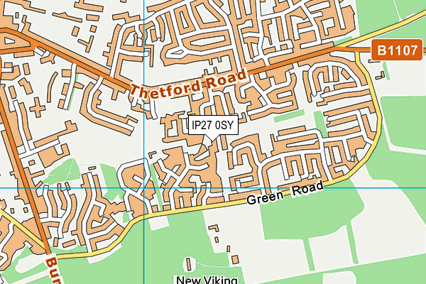 IP27 0SY map - OS VectorMap District (Ordnance Survey)