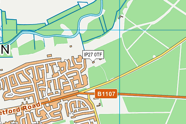 IP27 0TF map - OS VectorMap District (Ordnance Survey)