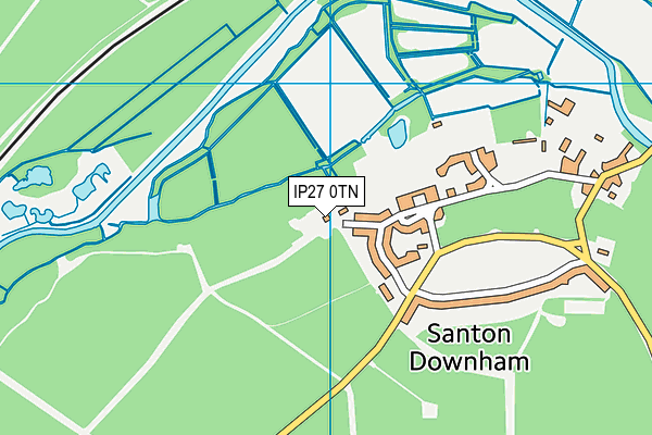 IP27 0TN map - OS VectorMap District (Ordnance Survey)