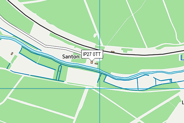 IP27 0TT map - OS VectorMap District (Ordnance Survey)