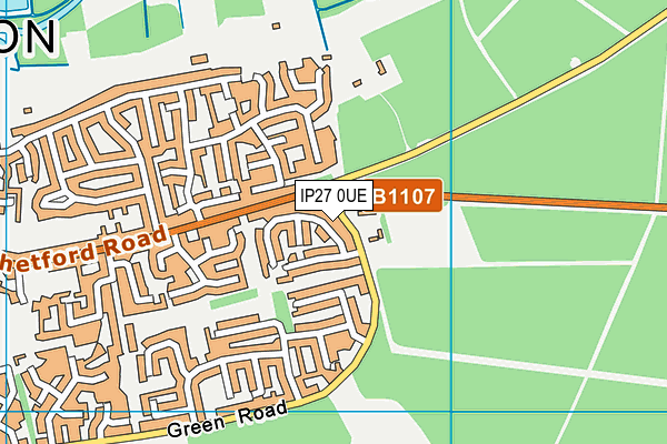 IP27 0UE map - OS VectorMap District (Ordnance Survey)