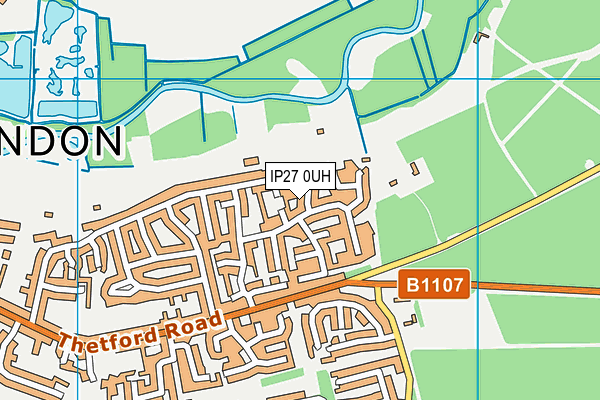 IP27 0UH map - OS VectorMap District (Ordnance Survey)