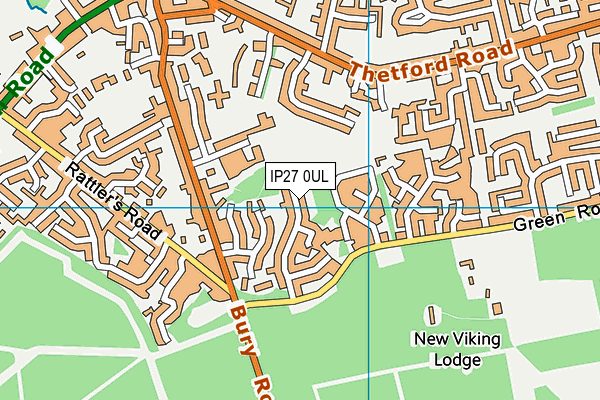 IP27 0UL map - OS VectorMap District (Ordnance Survey)