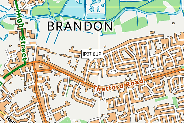 IP27 0UP map - OS VectorMap District (Ordnance Survey)