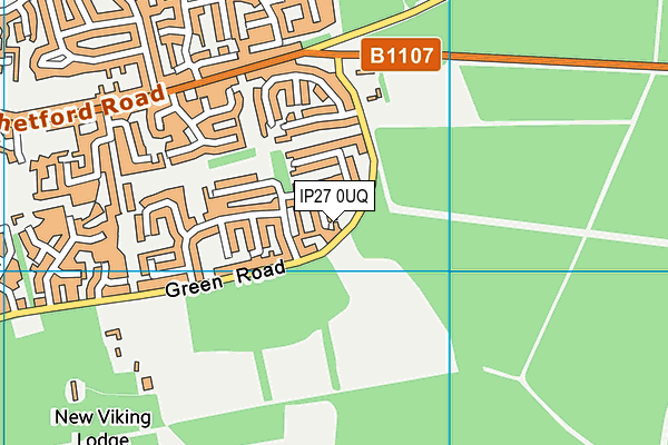 IP27 0UQ map - OS VectorMap District (Ordnance Survey)