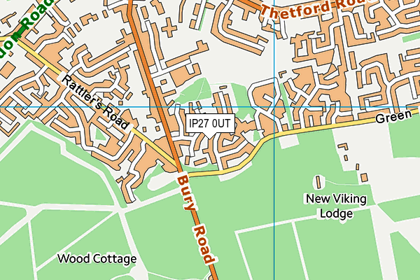 IP27 0UT map - OS VectorMap District (Ordnance Survey)