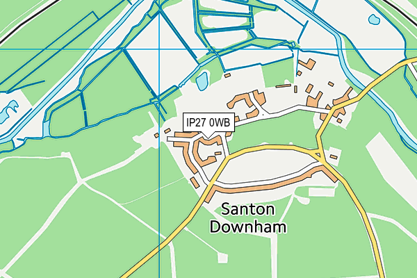 IP27 0WB map - OS VectorMap District (Ordnance Survey)