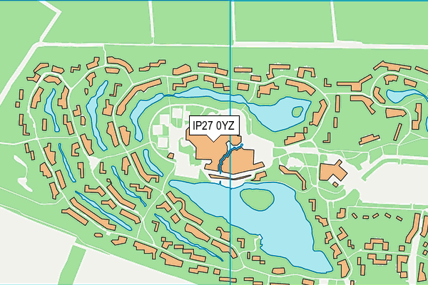 IP27 0YZ map - OS VectorMap District (Ordnance Survey)