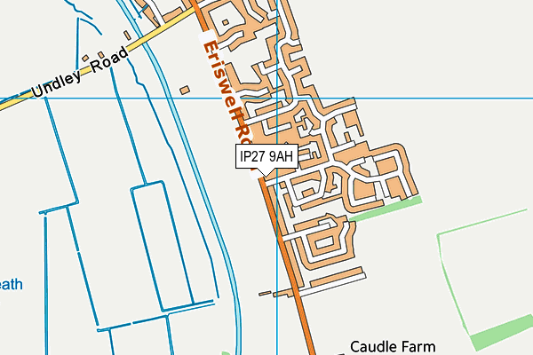 IP27 9AH map - OS VectorMap District (Ordnance Survey)