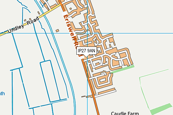 IP27 9AN map - OS VectorMap District (Ordnance Survey)