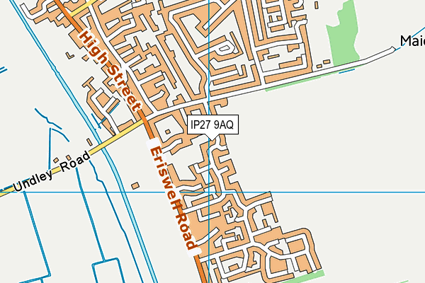 IP27 9AQ map - OS VectorMap District (Ordnance Survey)