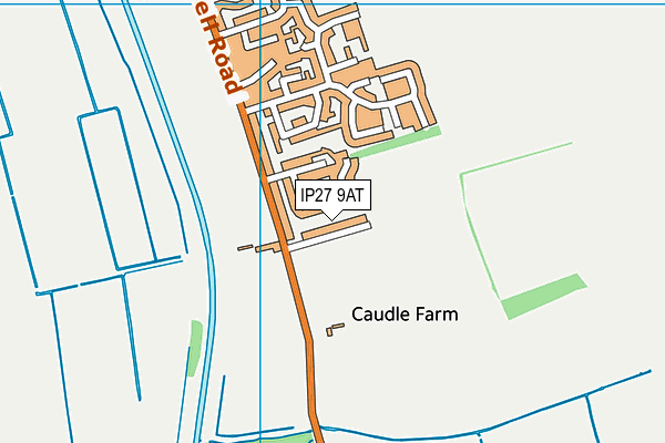 IP27 9AT map - OS VectorMap District (Ordnance Survey)